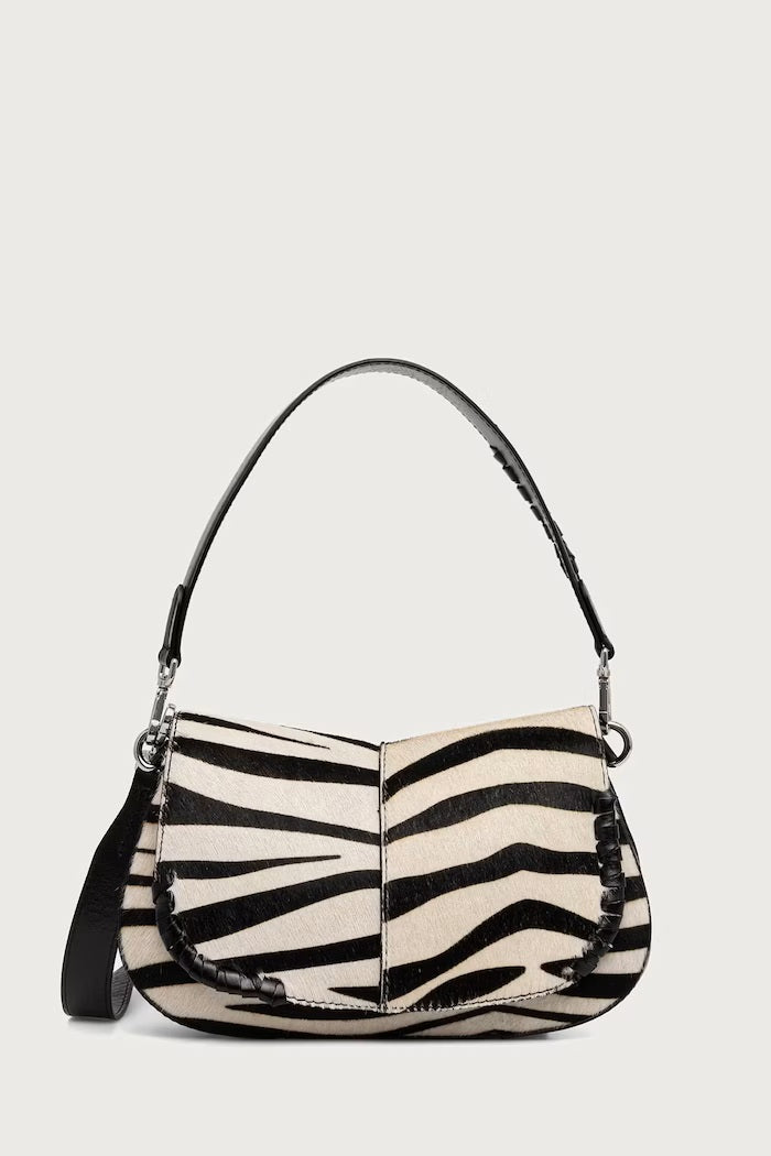 Borsa a spalla Helena Round in pelle effetto cavallino Gianni Chiarini