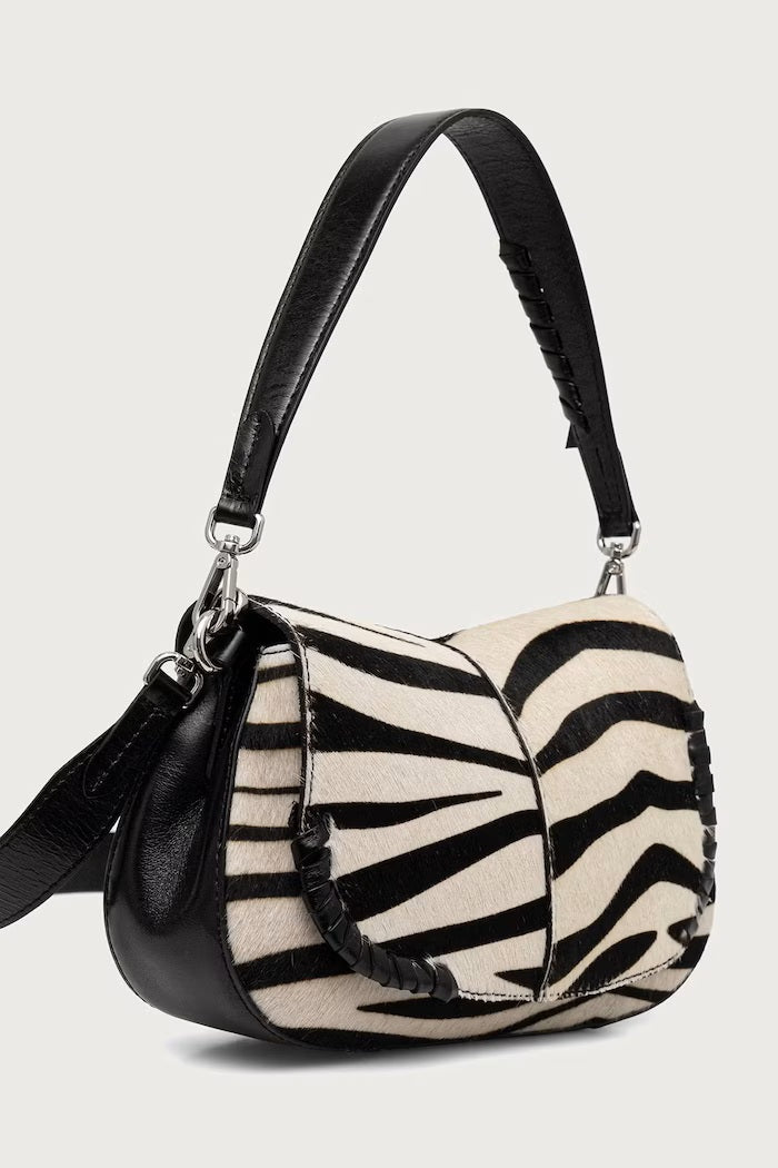 Borsa a spalla Helena Round in pelle effetto cavallino Gianni Chiarini