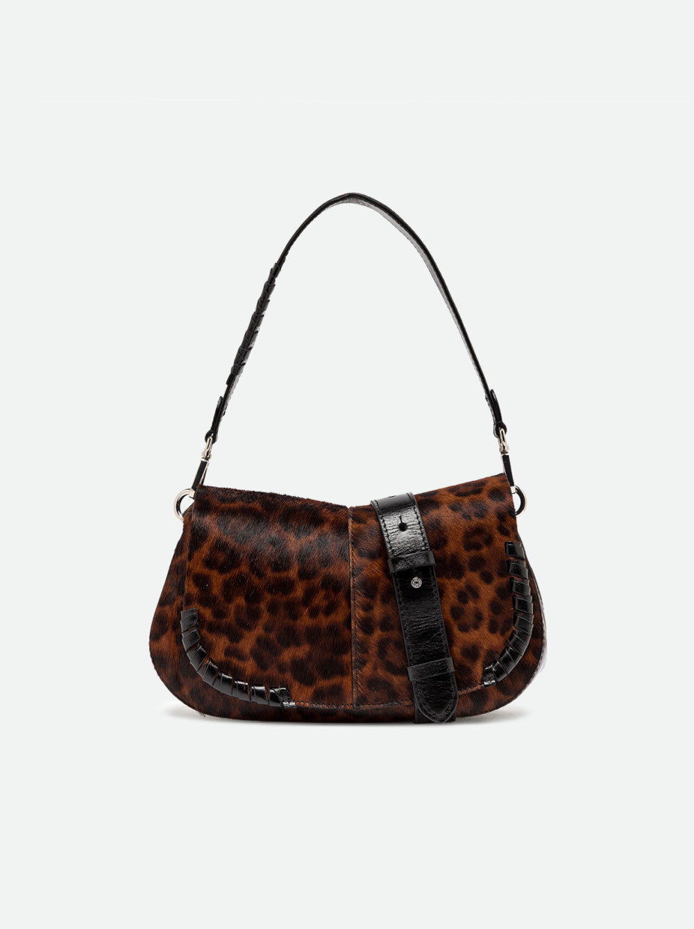 Borsa a spalla Helena Round in pelle effetto cavallino Gianni Chiarini