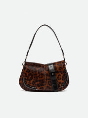 Borsa a spalla Helena Round in pelle effetto cavallino Gianni Chiarini