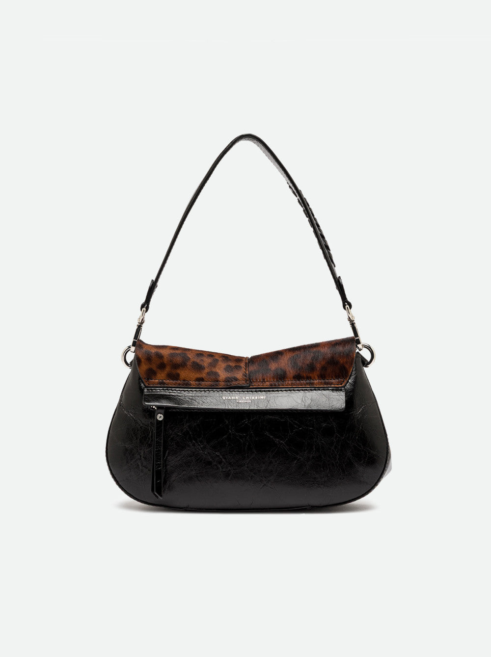 Borsa a spalla Helena Round in pelle effetto cavallino Gianni Chiarini