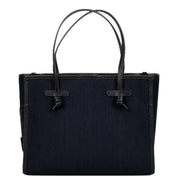 Gianni Chiarini Marcella shopping bag in pinstriped suede