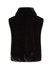 Pinko Gilet Deyn in soft pink, featuring faux fur and a chic, stylish design for women's outerwear.