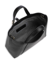 Furla Goccia S Tote Furla handbag in black leather with gold hardware, featuring a structured shape and top handles.