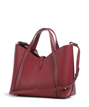 Furla Goccia S Tote Furla in black leather with silver hardware, stylish women's handbag with top handles and structured design.
