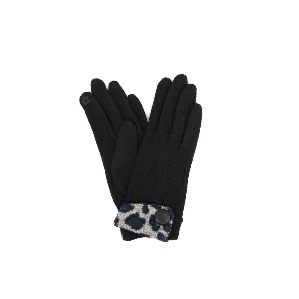Guanti con polsino animalier Verde - MYLILLY