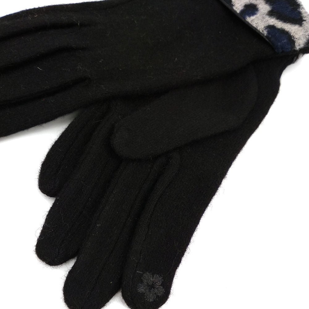 Guanti con polsino animalier Verde - MYLILLY