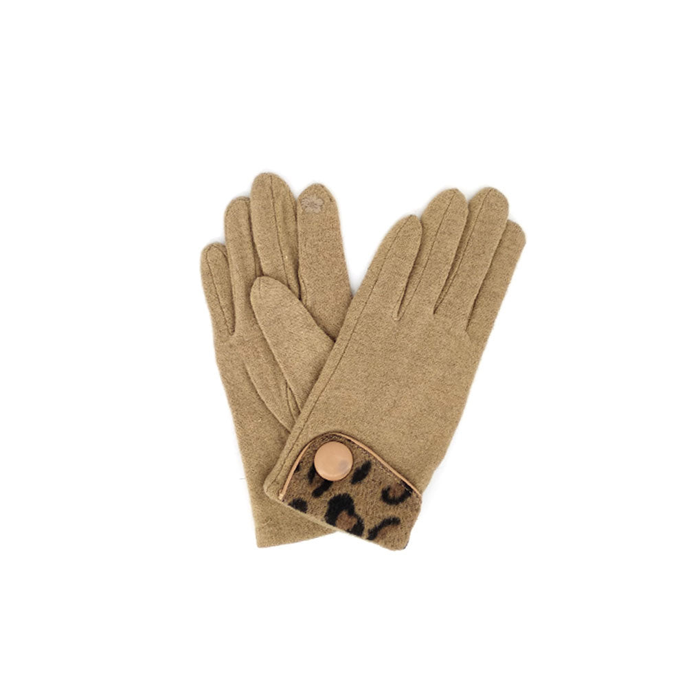 Guanti con polsino animalier Verde - MYLILLY