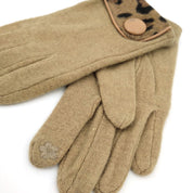 Guanti con polsino animalier Verde - MYLILLY