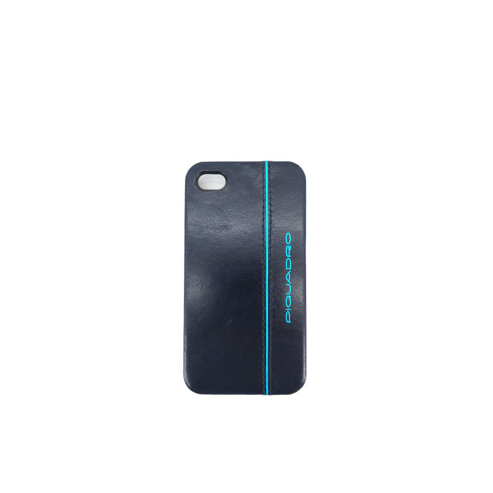 Guscio rigido Blue Square per iPHONE4 e per iPHONE4S in pelle Piquadro - MYLILLY