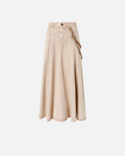 Pinko Hurghada Donna Gonna in pink, stylish midi skirt with pleats and flowy fabric, perfect for casual or dressy outfits.