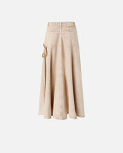 Pinko Hurghada Donna Gonna in pink fabric with stylish design, featuring a flowy silhouette and elegant details.