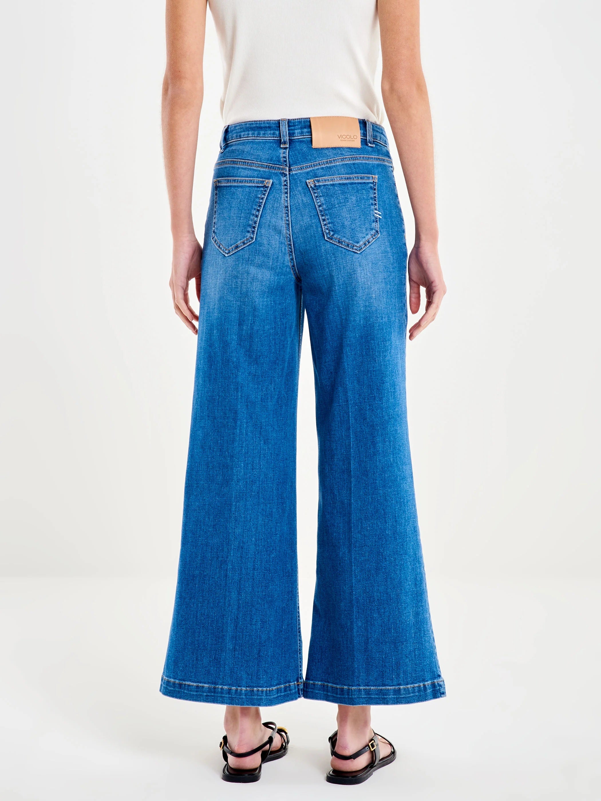 Pair of Cristina Vicolo women's jeans showing classic fit, denim fabric, and stylish design, perfect for casual wear.