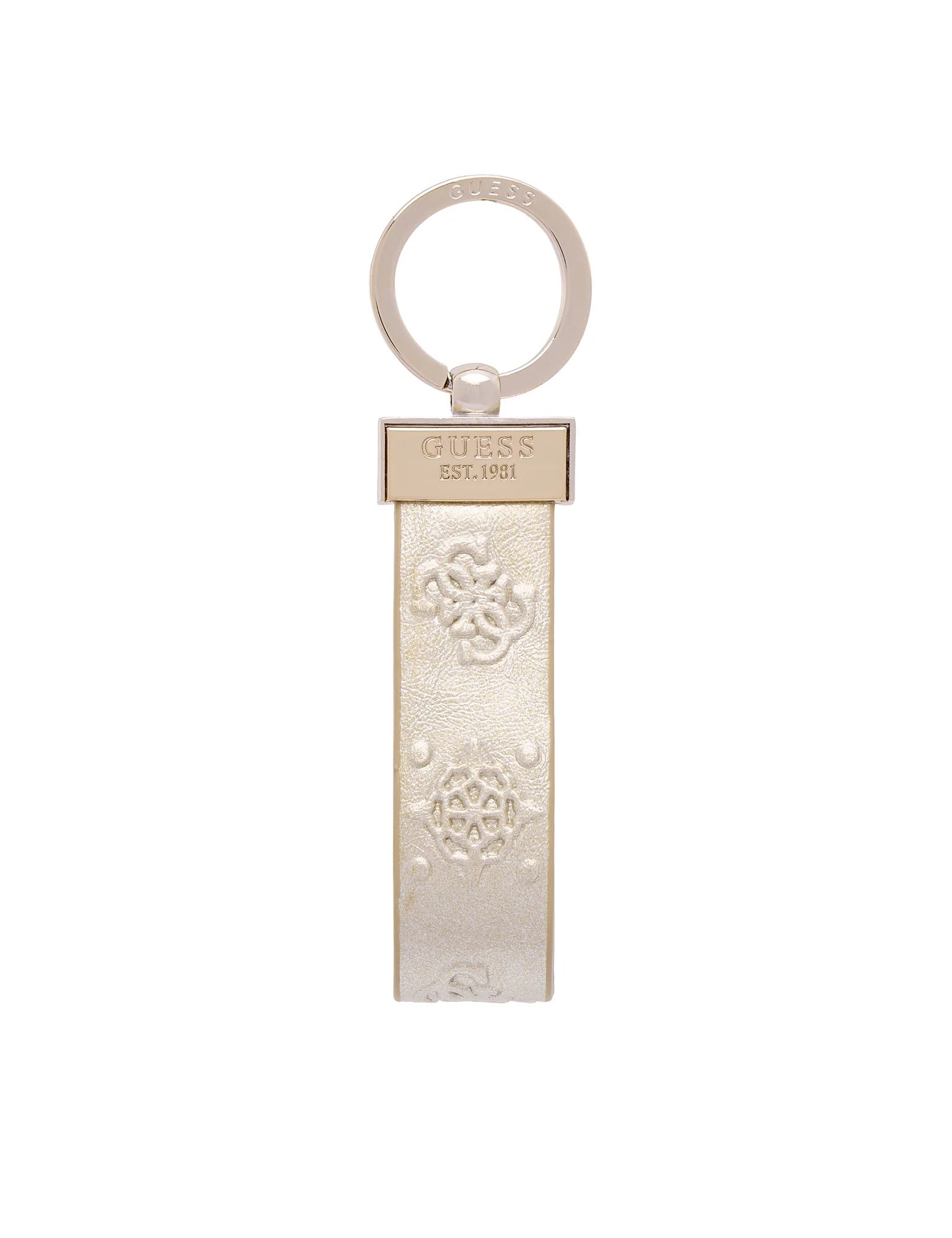 Guess keyring accessory for women with a stylish metal design, featuring the Guess logo and a sleek, modern look.