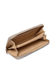 Large zip-around wallet from Guess in a stylish design, featuring multiple compartments and a sleek finish.