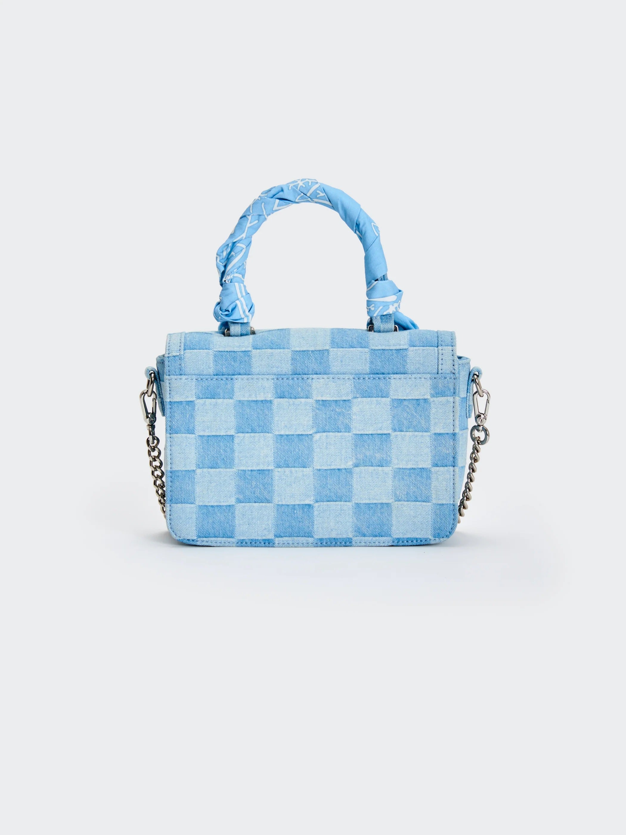 Vicolo Le Marais Denim Vicolo women's leather handbag with top handle and adjustable strap, stylish and versatile accessory.