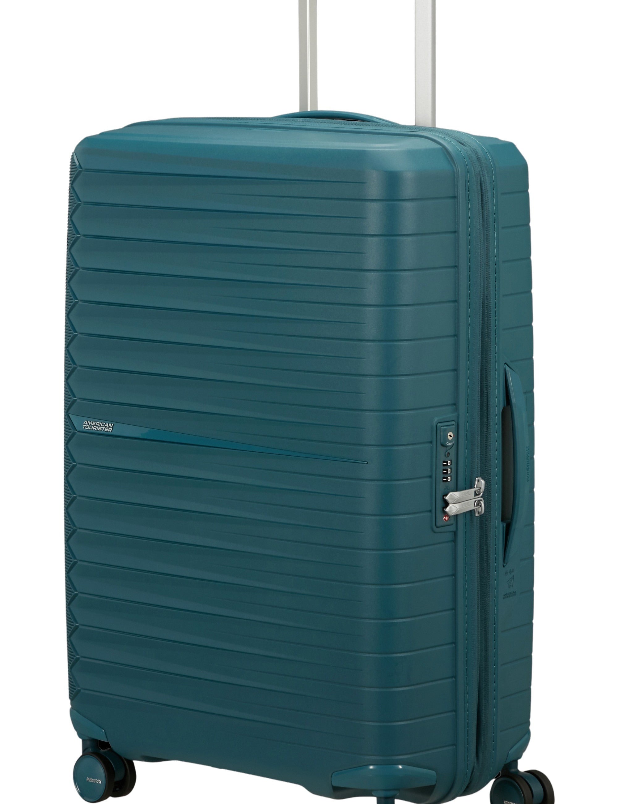 Medium American Tourister FastForward Exp trolley bag, unisex travel accessory with a durable design and spacious interior.