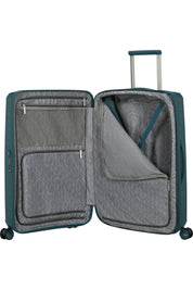 Medium American Tourister FastForward Exp trolley bag with sturdy handle and wheels, designed for versatile unisex travel use.