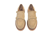 Emanuelle Vee Indira women's moccasins in neutral leather, featuring classic slip-on design and stylish stitching details.
