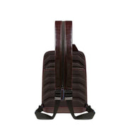 Piquadro Monospalla men's shoulder bag in black leather with adjustable strap and sleek design, suitable for everyday use.