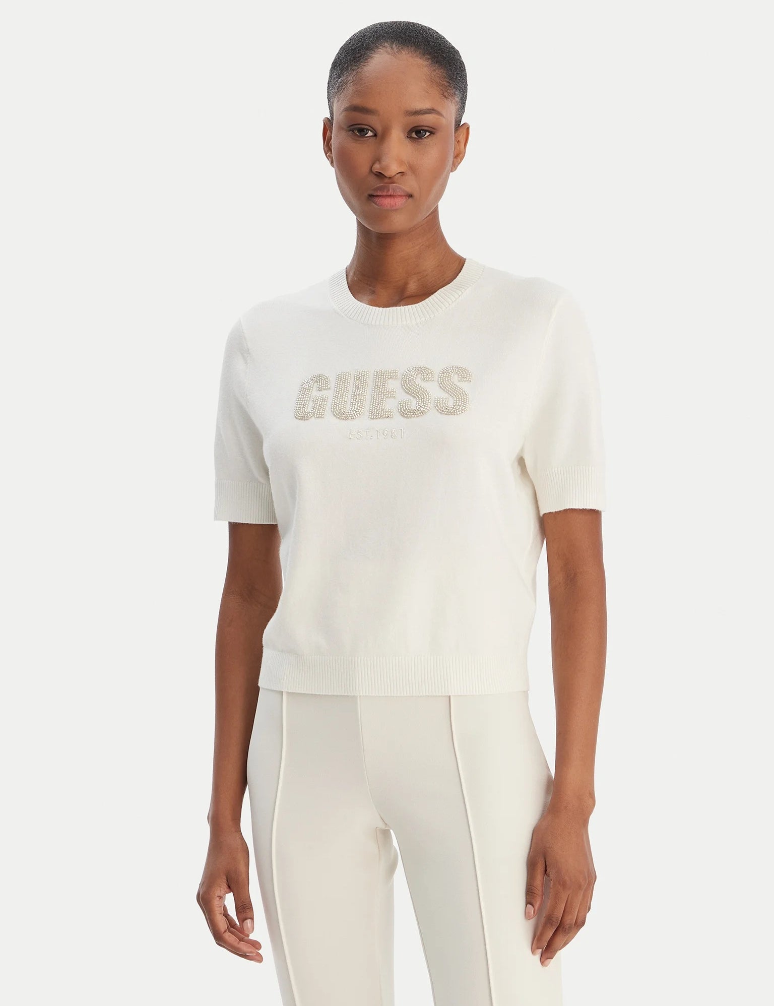 Guess Norah Logo sweatshirt, Donna pullover with Guess logo on front, in soft fabric, casual and stylish for everyday wear.