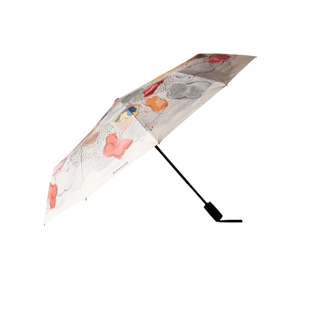 Mini Borbonese umbrella for women, compact accessory with stylish design, featuring the brand's signature details.