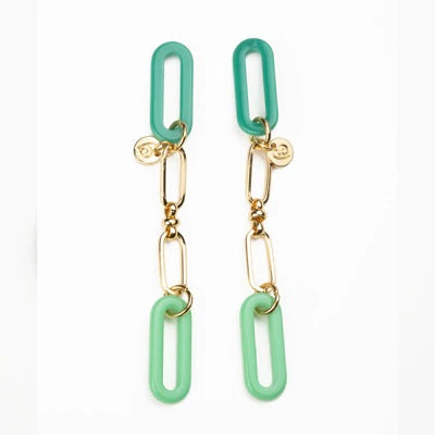 Orecchini con top in resina Barbieri - MYLILLY