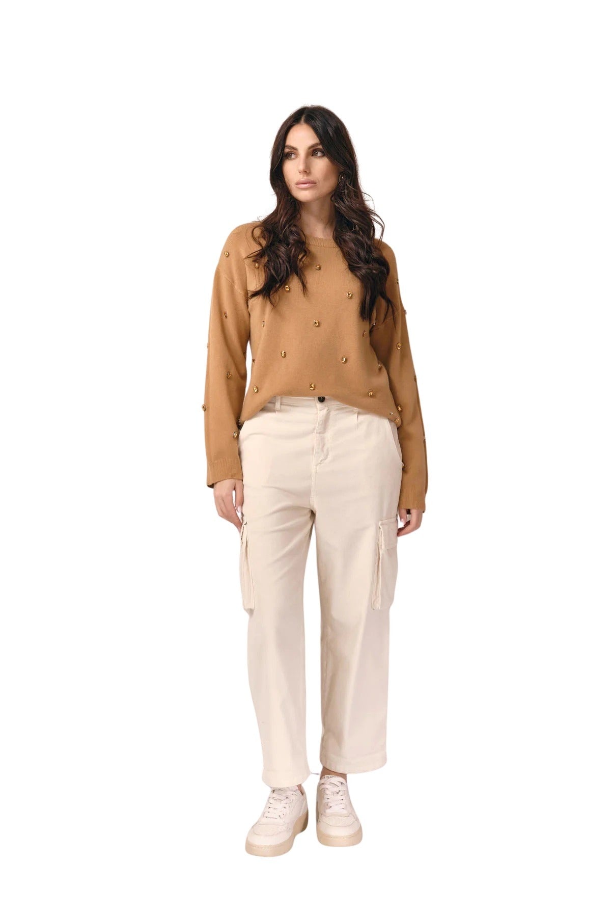 Pantalone cargo White Wise - MYLILLY