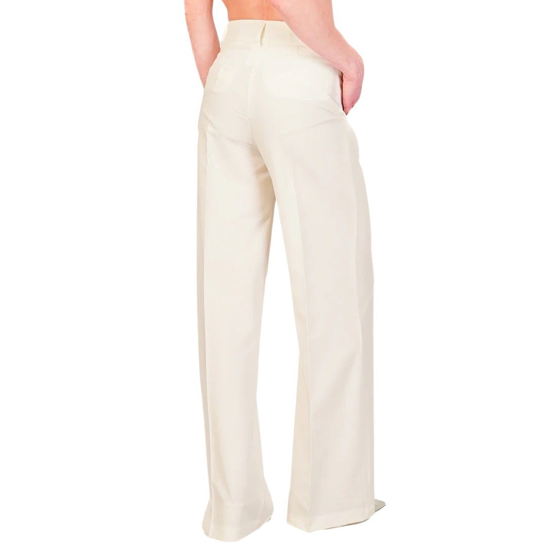 Wide-leg palazzo pants by Kontatto for women, featuring flowy fabric and stylish design.