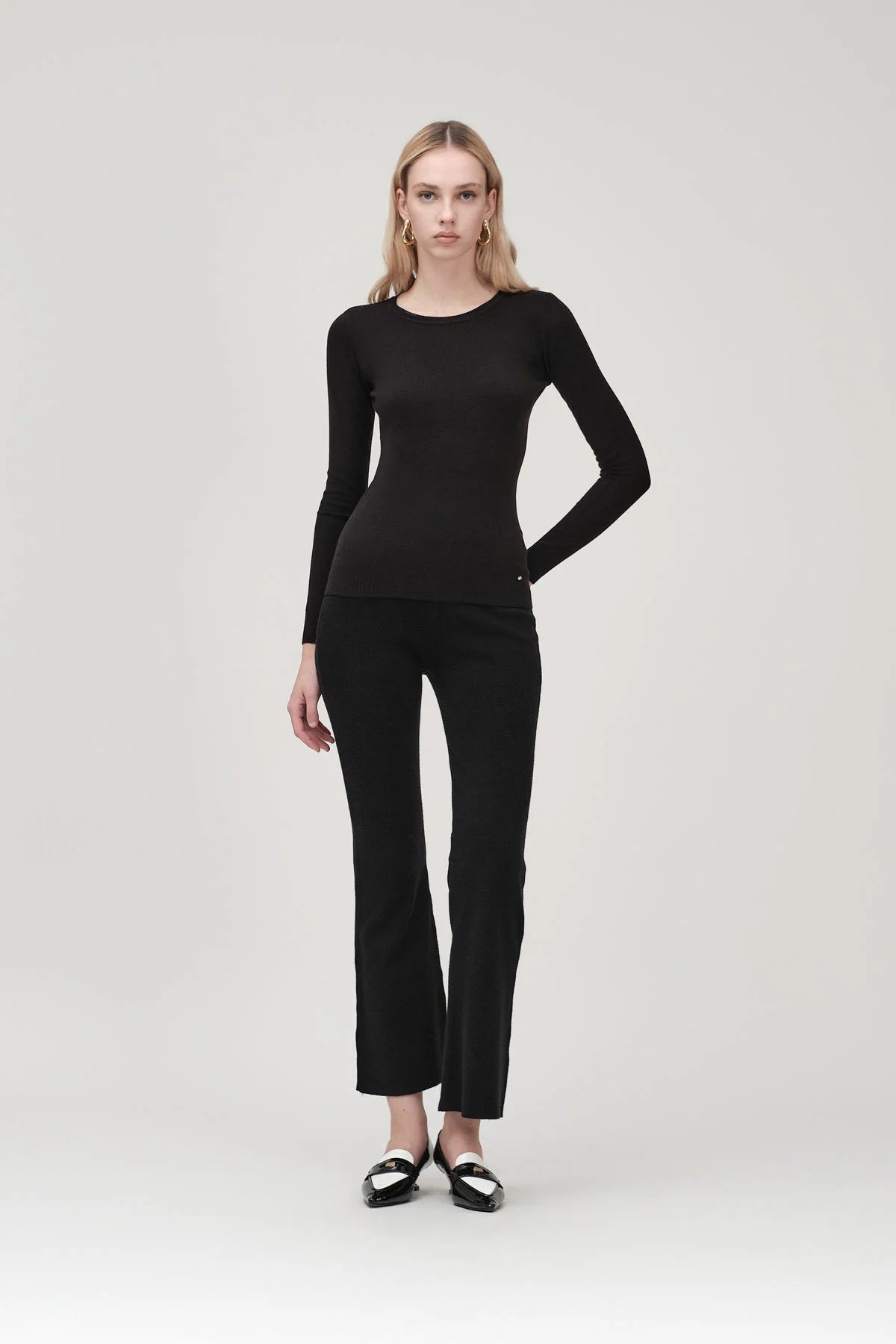 Pantaloni in maglia White Wise - MYLILLY