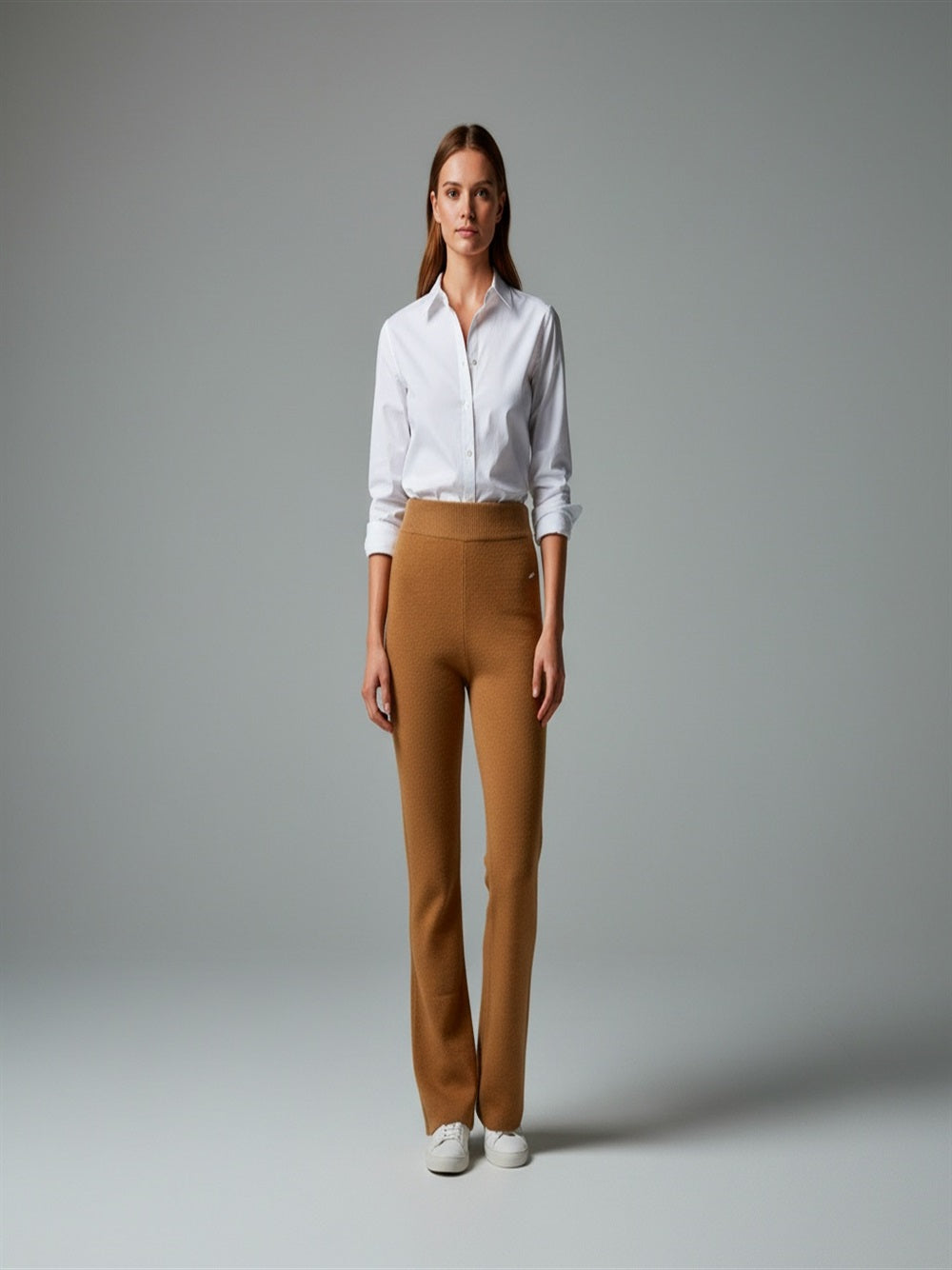 Pantaloni in maglia White Wise - MYLILLY