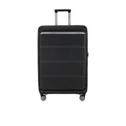 Large Samsonite Paralux trolley suitcase with hard shell and wheels, suitable for unisex travelers, designed for large travel accessories.