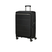 Large Samsonite Paralux trolley with sturdy handle and wheels, designed for unisex travel, large capacity, and durable construction.
