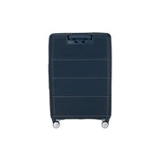 Large Samsonite Paralux trolley with sturdy handle and four wheels, designed for unisex travel and large luggage transport.