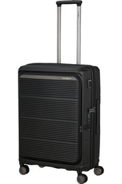 Samsonite Paralux Medium Trolley for unisex travel, showing its sleek design and medium size for easy packing and mobility.