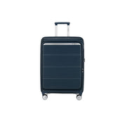 Samsonite Paralux Medium Trolley in unisex travel luggage, showing durable hard shell, handle, and wheels for easy rolling.