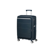 Samsonite Paralux Medium Trolley with four wheels, extendable handle, and durable navy blue exterior for unisex travel use.