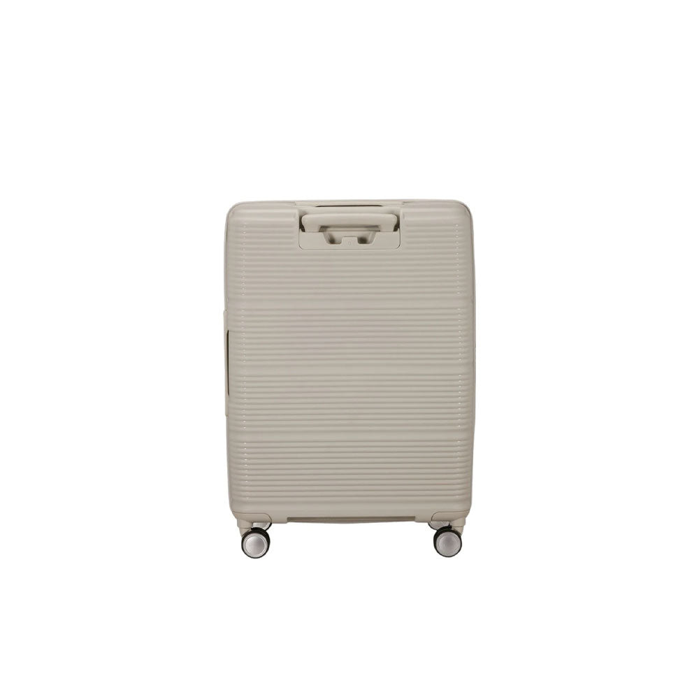 Samsonite Paralux Medium Trolley in unisex travel accessory, featuring a durable hard shell and extended handle for easy rolling.