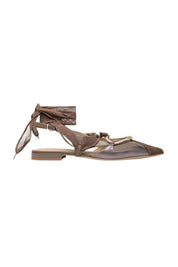 Pinko Gianira sling-back ballerines for women in pink, featuring a stylish and comfortable design with elegant details.