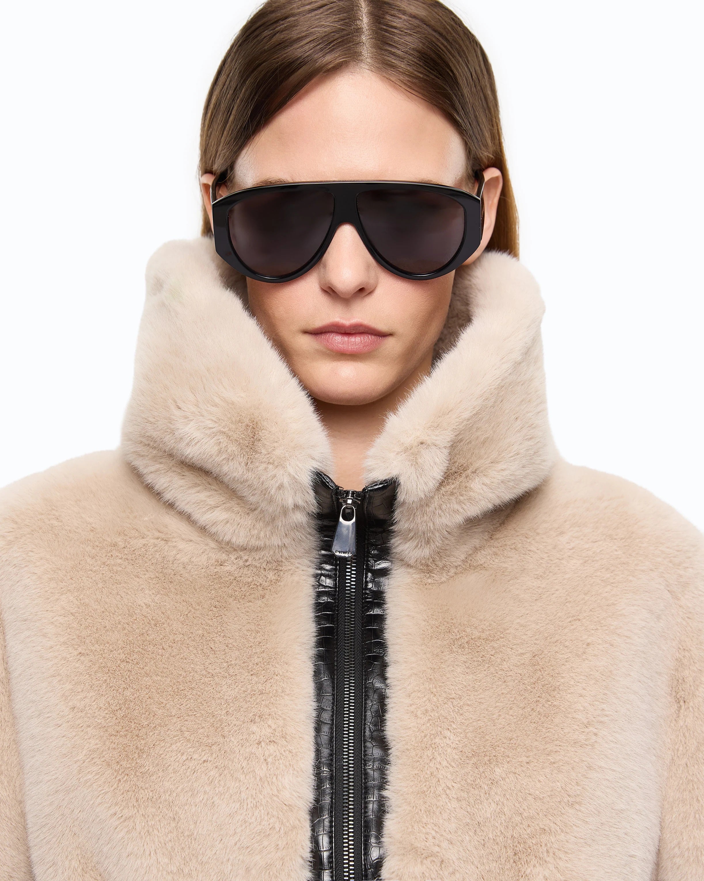 Pinko Bagels faux fur bomber jacket