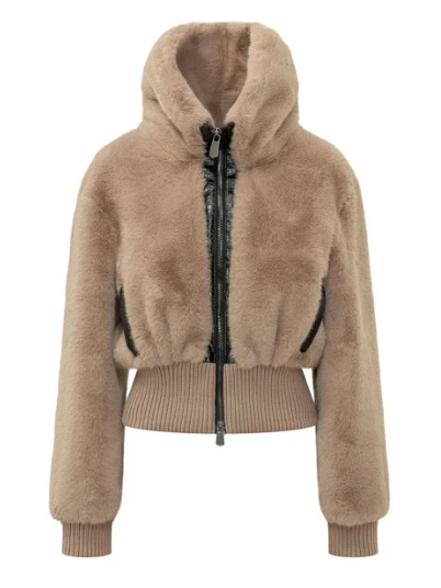 Pinko Bagels faux fur bomber jacket