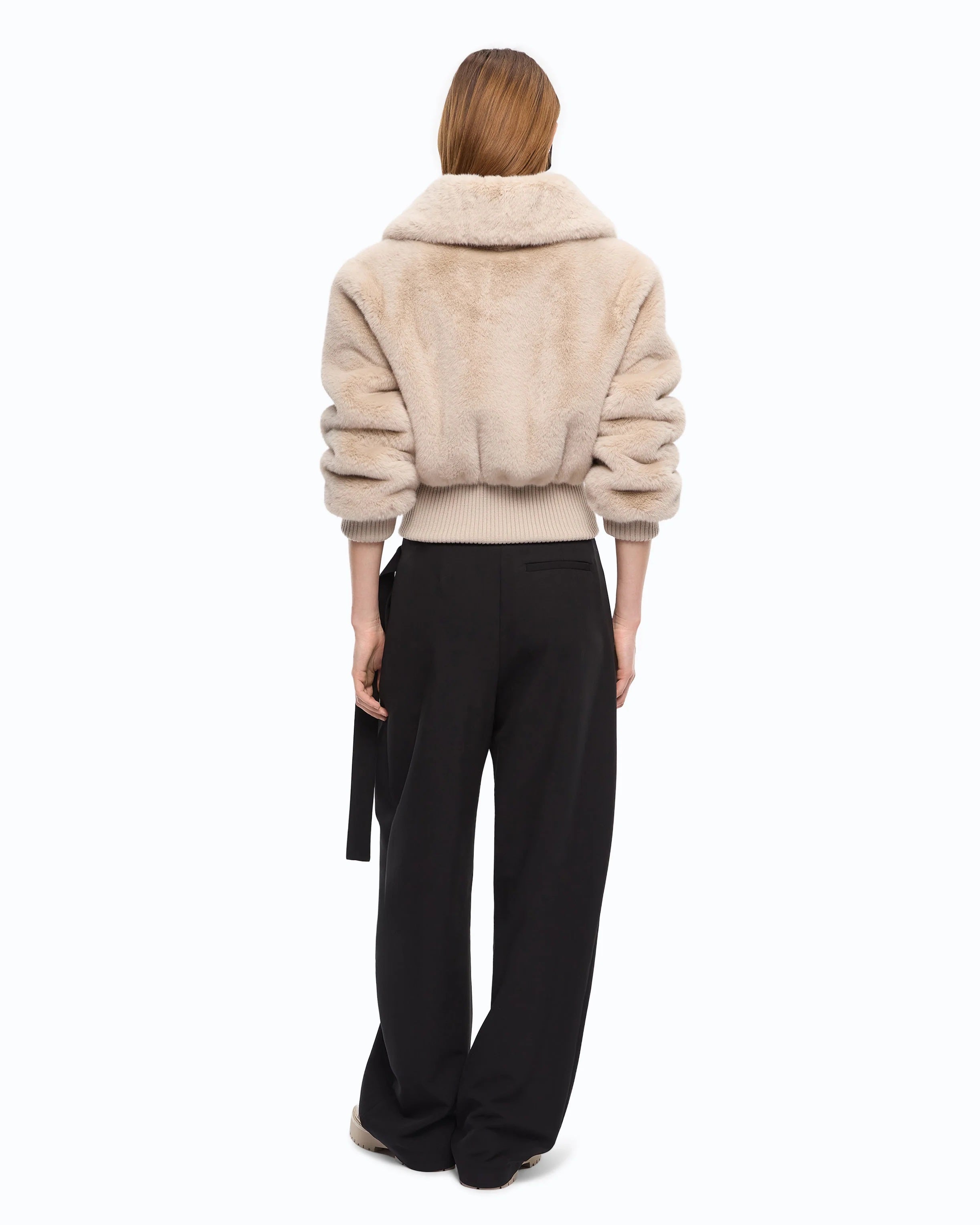 Pinko Bagels faux fur bomber jacket