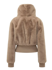 Pinko Bagels faux fur bomber jacket