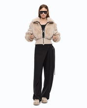Pinko Bagels faux fur bomber jacket