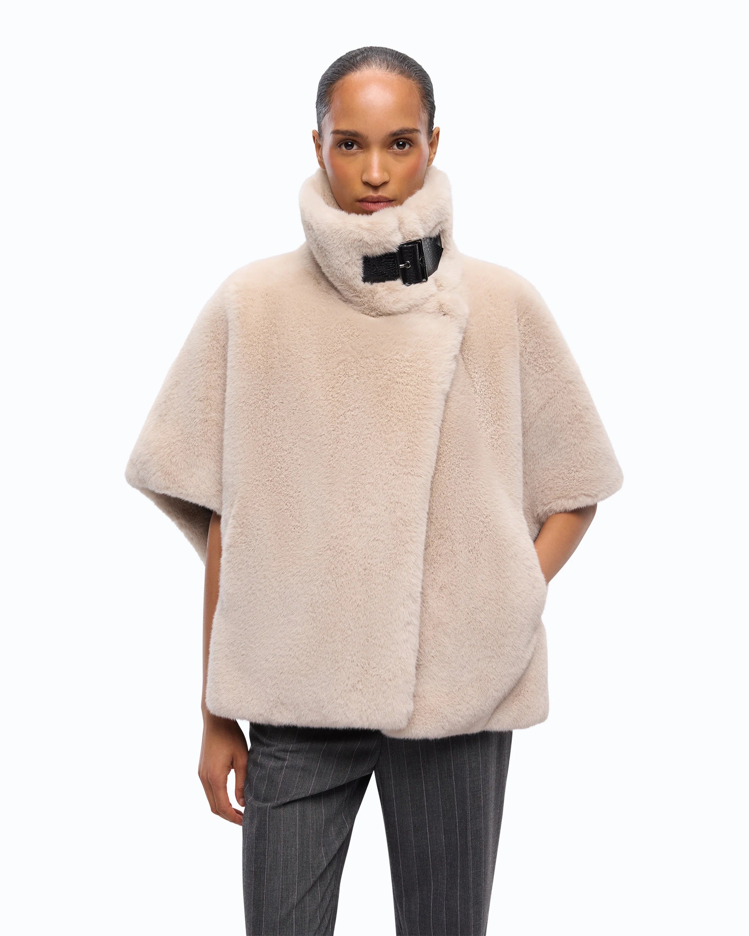 Pinko New Faux Fur Cape