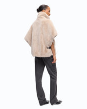 Pinko New Faux Fur Cape