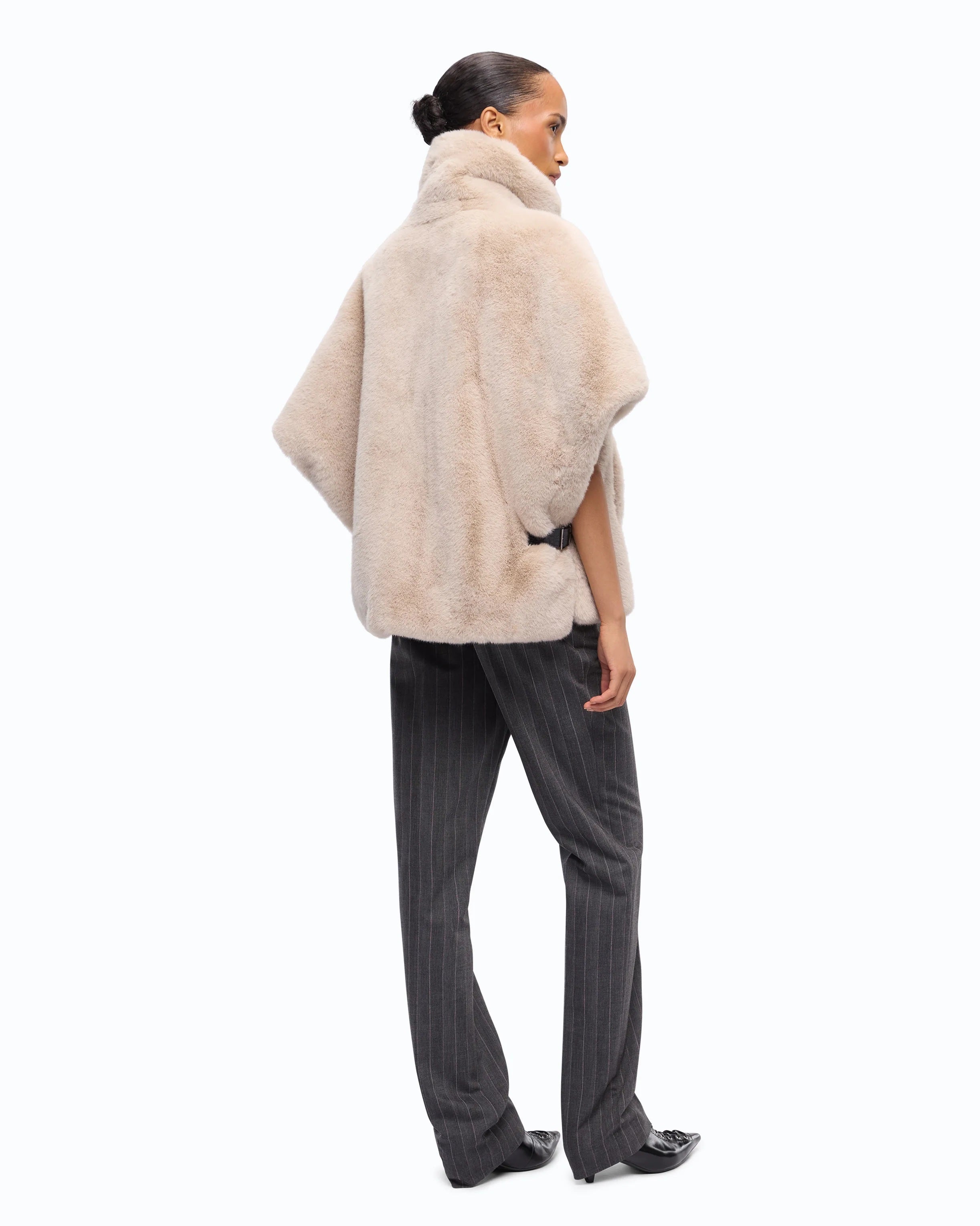 Pinko New Faux Fur Cape