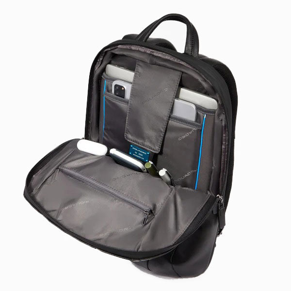 Piquadro 15.6" Leather Backpack with Expansion - MYLILLY