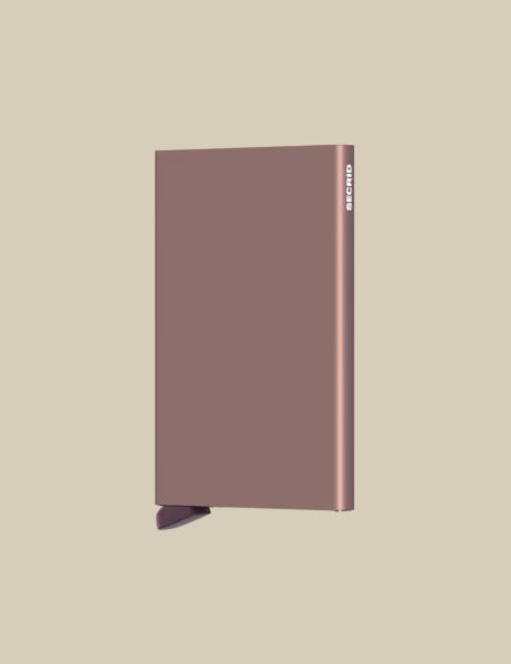 Secrid Porta Carte Cardprotector in sleek black with metal finish, compact unisex wallet for credit cards and IDs.