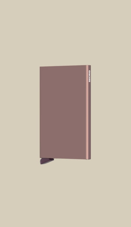 Secrid Porta Carte Cardprotector in sleek black with metal finish, compact unisex wallet for credit cards and IDs.